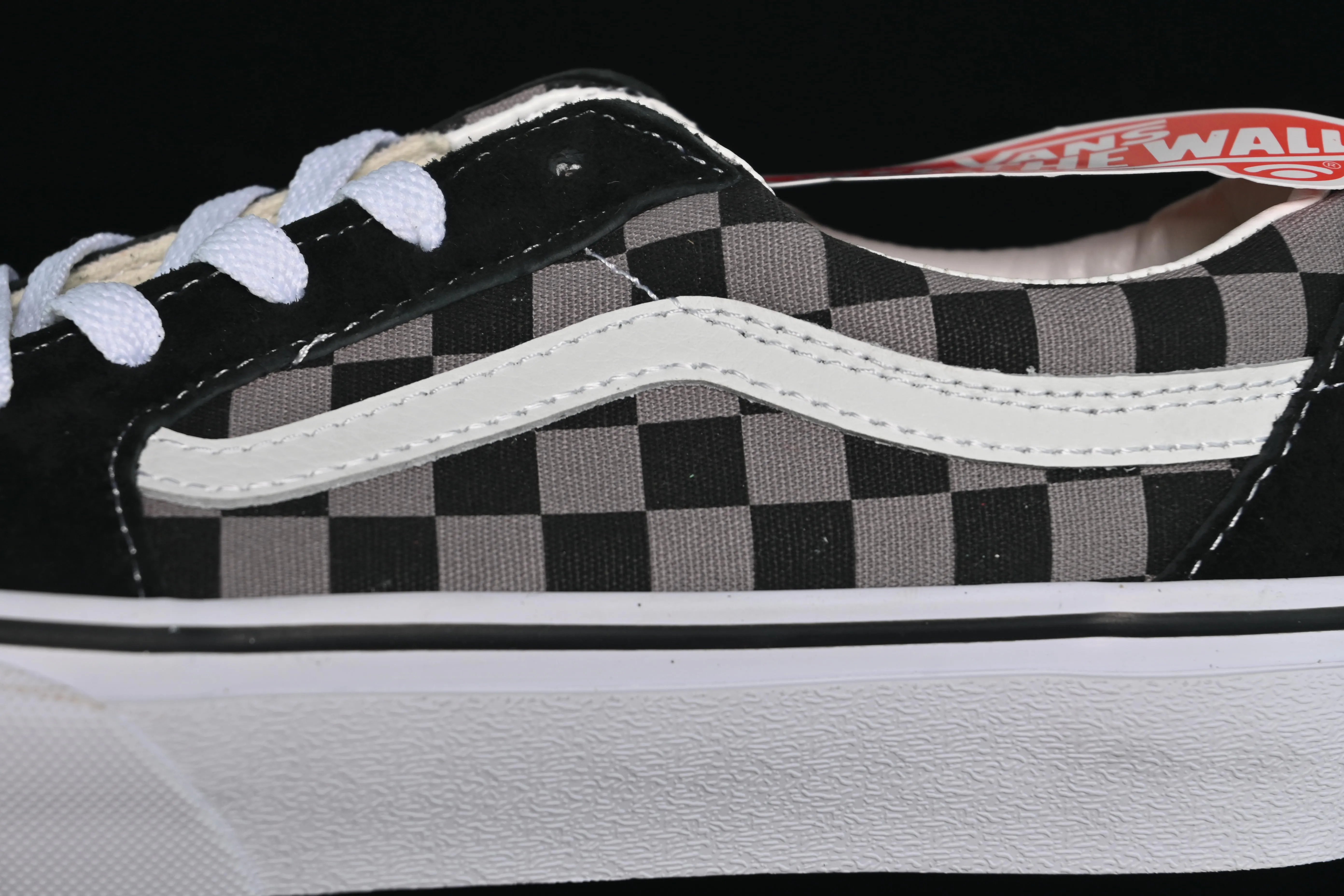 All categories Vans Vans series Vans Low Vans low-top Vans Sk8-Low Vans checkerboard anti-slip casual skateboard shoes VN0006GYBLK